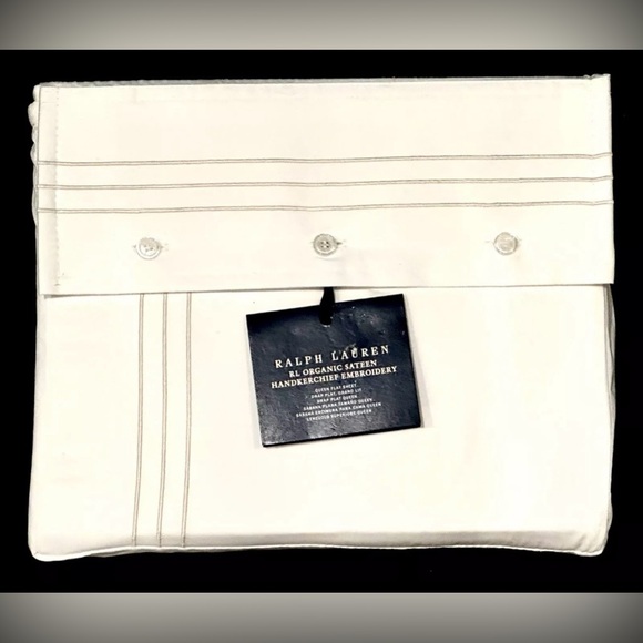 $215 NEW RALPH LAUREN HOME QUEEN FLAT SHEET 624 TC SATEEN...